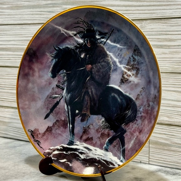 24k Gold Franklin Mint “Spirit Of The Storm" Limited Edition Plate HB1572 - Picture 2 of 3
